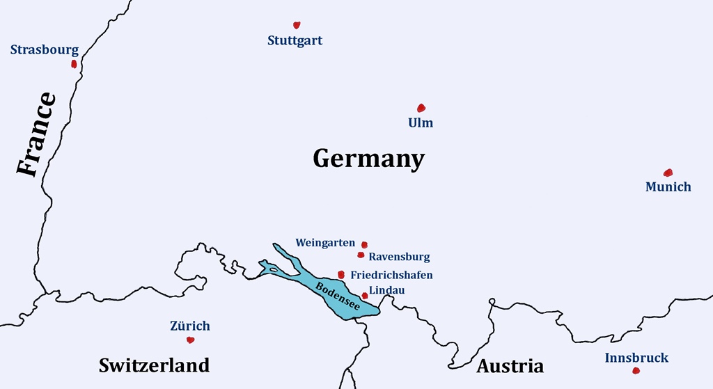 Map of Swabia